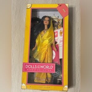 Barbie Dolls of The World India Doll passport with box and pet monkey